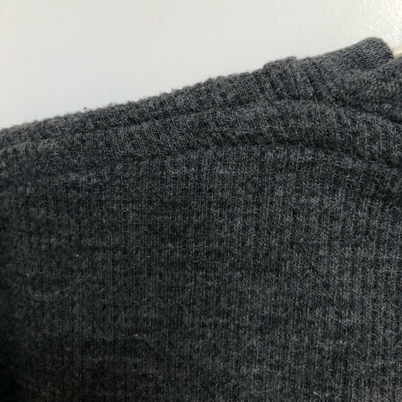 Men’s Blu Rock Gray Thermal Waffle Knit T-Shirt Top - Picture 6 of 16